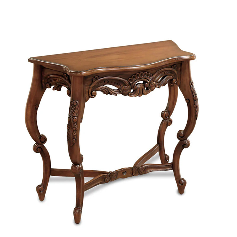 84cm Solid Wood Top Console Table