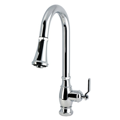 Robinet de cuisine rétractable à poignée simple Kingston Brass Whitaker