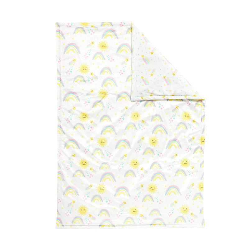 Couverture sherpa arc-en-ciel Sunshine, L 50 po x L 36 po