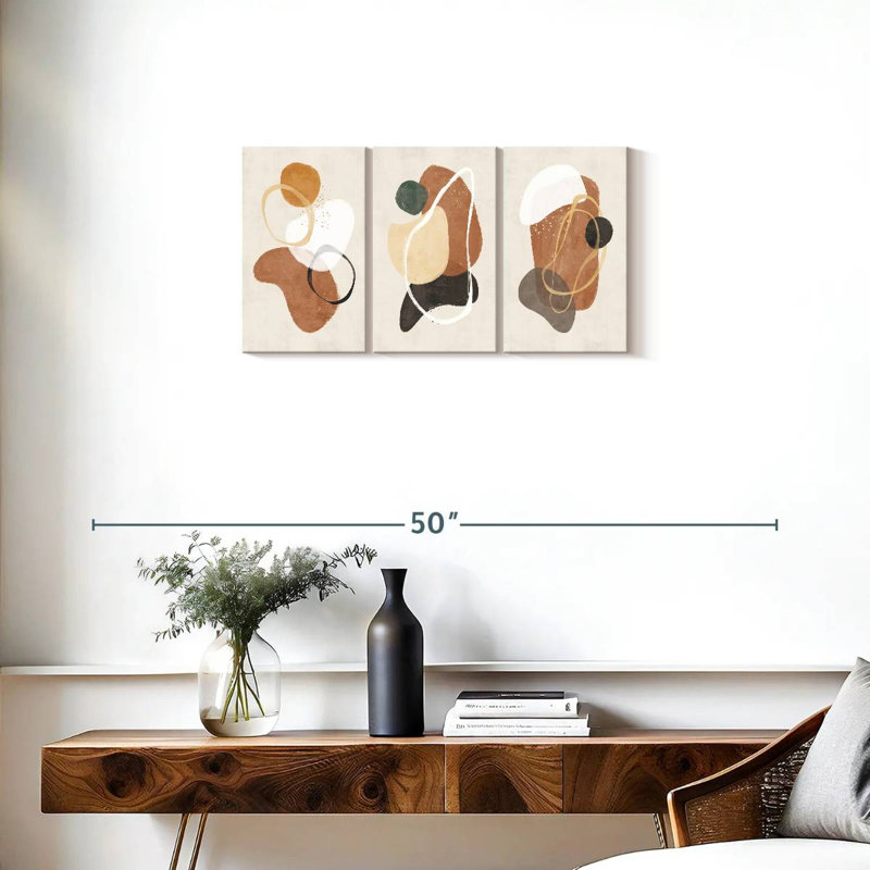 Impression sur toile brune, H 15 po x l 32 po x P 1,25 po