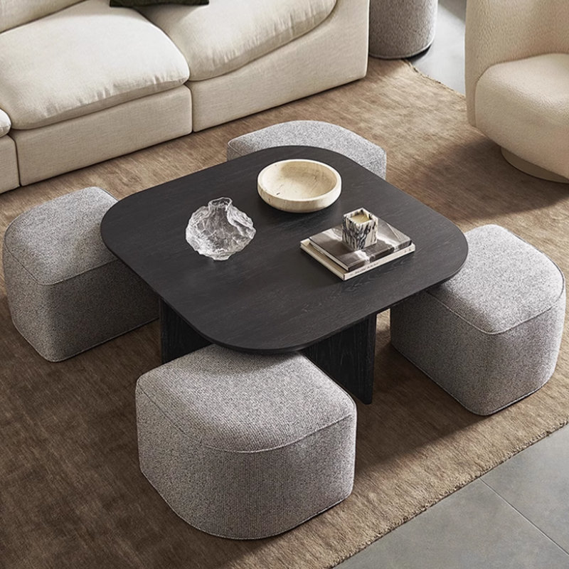 Table basse Minimalist Creative Design, Noir, Gris