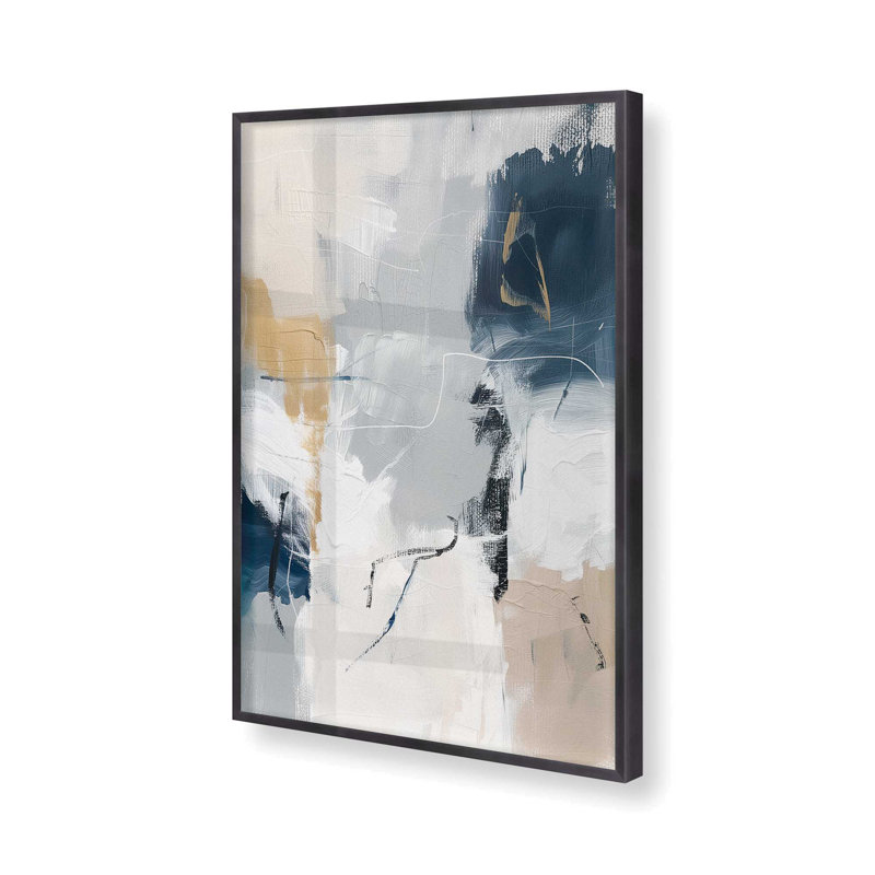Obsidian Echo I, Single Picture Frame Weathered Zinc, 15.25" H x 12.25" W