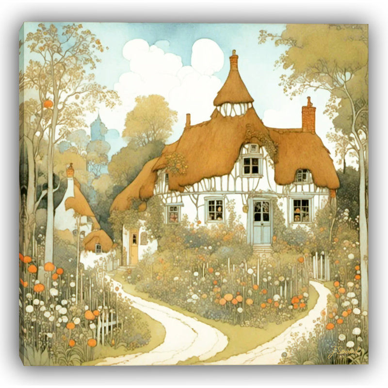 "Charmante promenade" - Vélo avec fleurs sur toile, art mural, H 12 po x l 12 po