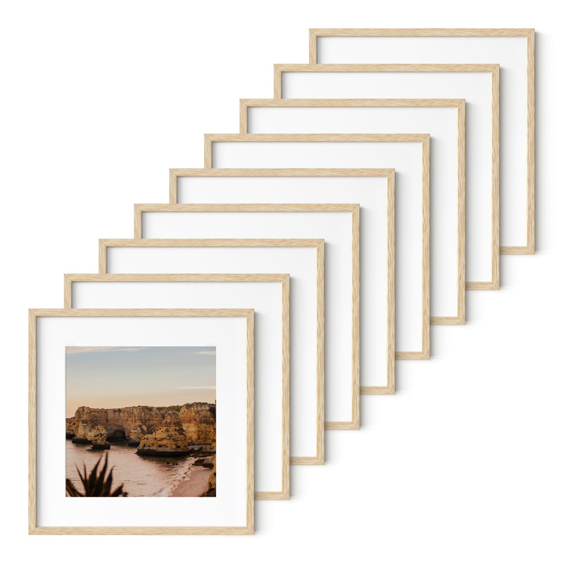 Cadre photo en bois, Beige, L 20 po x H 20 po, Bois massif
