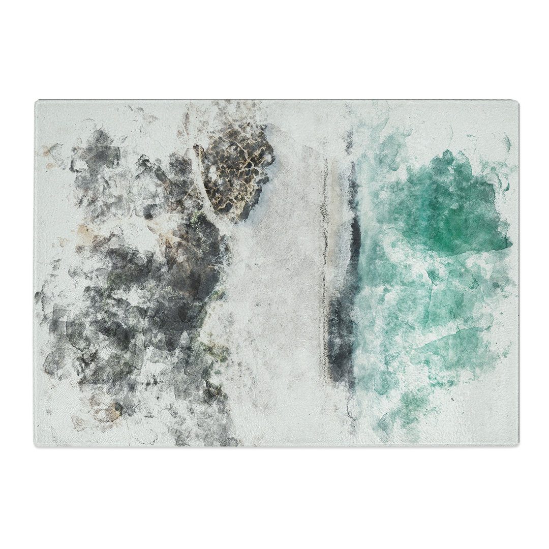 Tempered Glass Beach in Tarifa Spain Watercolour Chopping Board