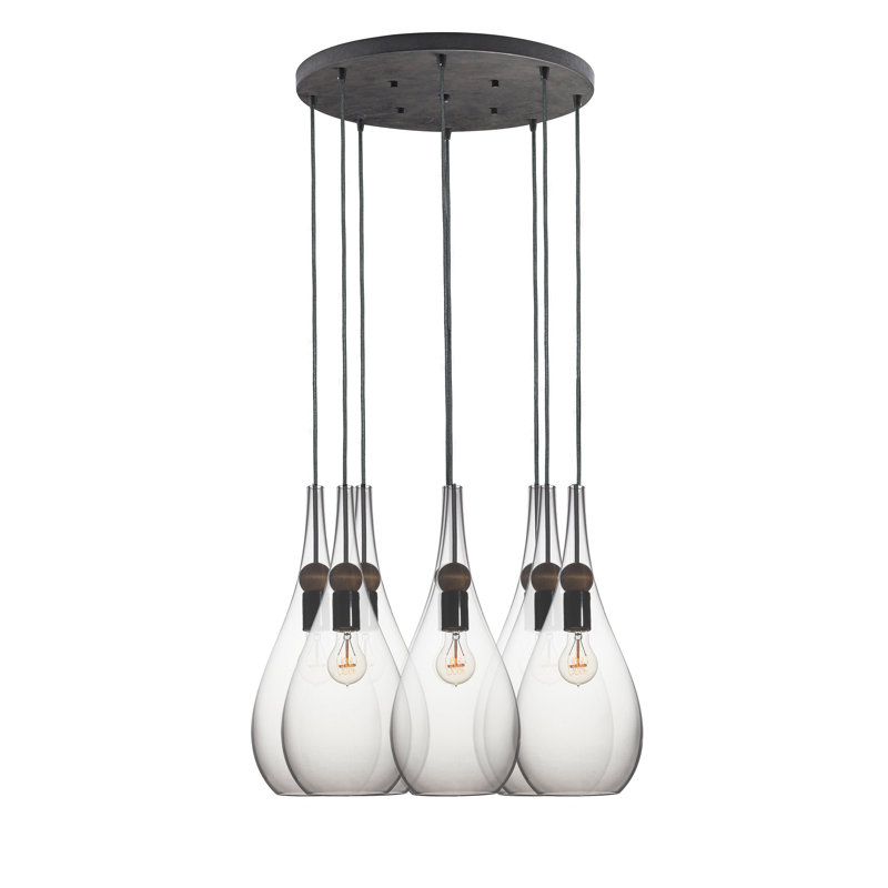 Lustre en forme de globe terrestre à 8 lumières Earth, Noir mat, H 108 po x l 18 po x P 18 po