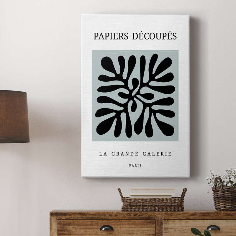 Matisse CECXCV, reproduction d'art encadrée, Sarcelle / Noir, H 12 po x l 8 po