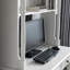 Bureau blanc rectangulaire en bois massif-1398854054