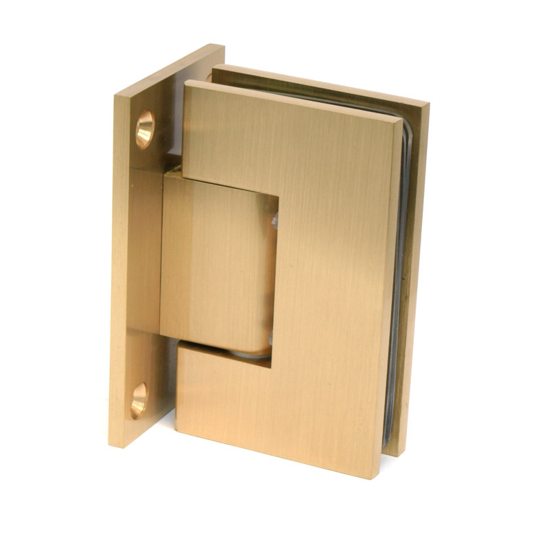 30" x 60" Hinged Frameless Tub Door With Low Iron Glass and ClearShield® Technology, Satin Brass