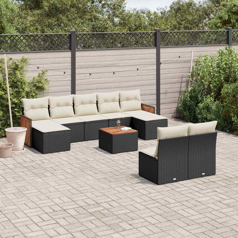 Ensemble de canapé de jardin Vidaxl - noir