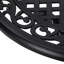 Abdulkerim Aluminium Garden Table with Parasol Hole for 2-4, 90cm Round Black