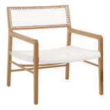 Chloe 26" W Armchair with White Seat