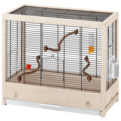 50 cm Flat Top Table Top Bird Cage with Wheels with Stand with Perch with Tray