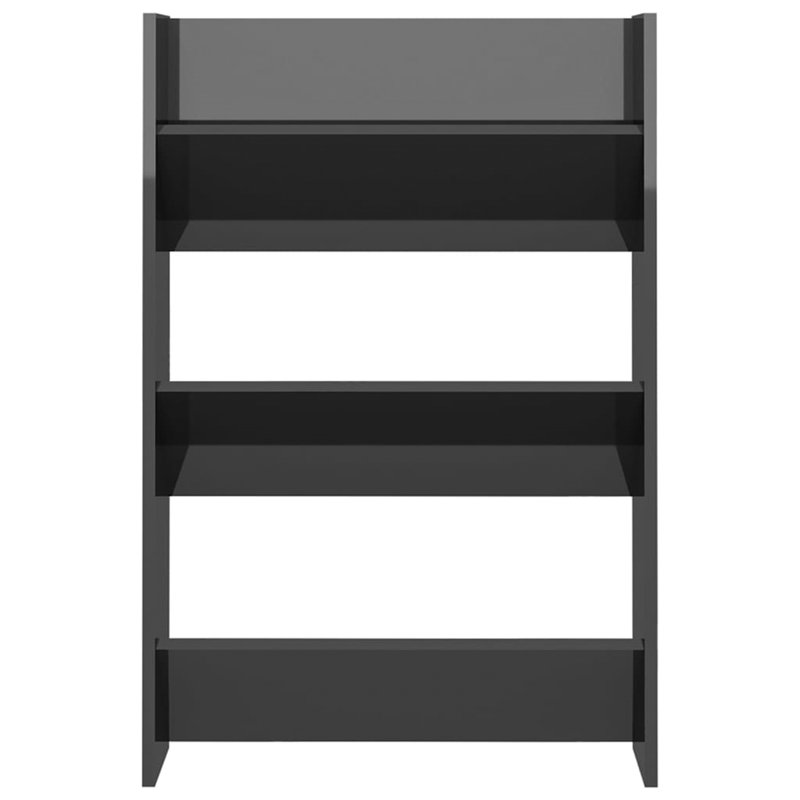 9 Pair Shoe Storage, 90 cm H x 120 cm W x 18 cm D, High Gloss Grey