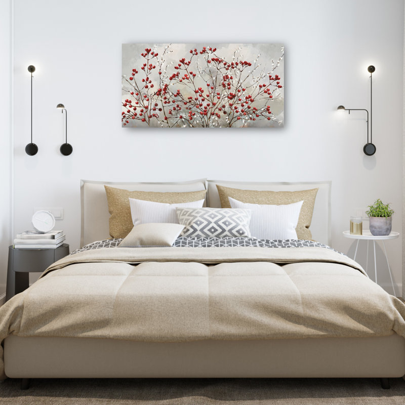 Winterberries by Studio Arts Canvas Art Print, 25" H x 48" W x 1.5" D