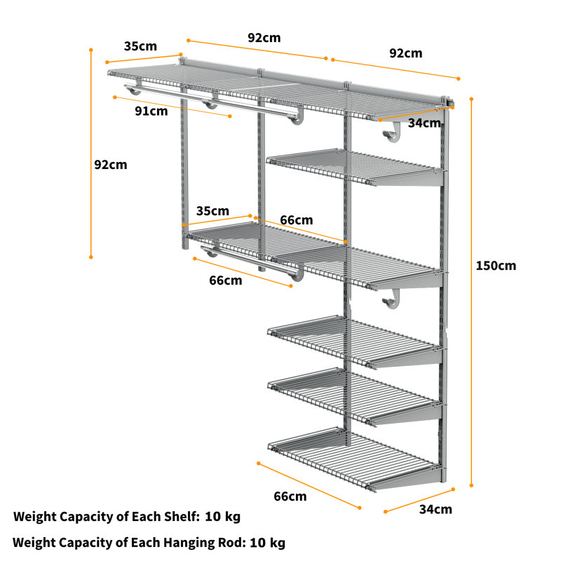 Pecora 184cm Closet System