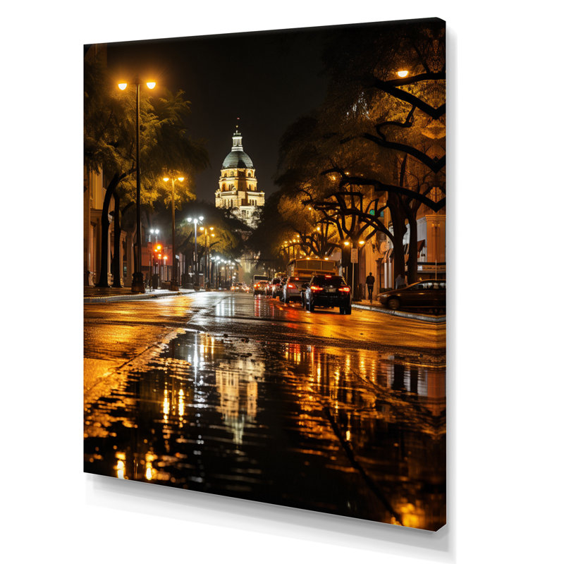 Liljan Florida City Lights sur impression sur toile, H 40 po x l 30 po x P 1,5 po, Toile tendue