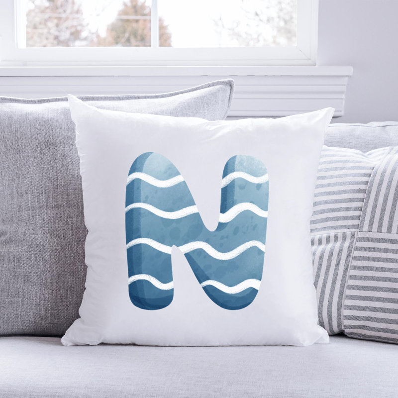 Nautical Sea Life_618 - Coussin décoratif avec coussin décoratif, H 18 po x l 18 po