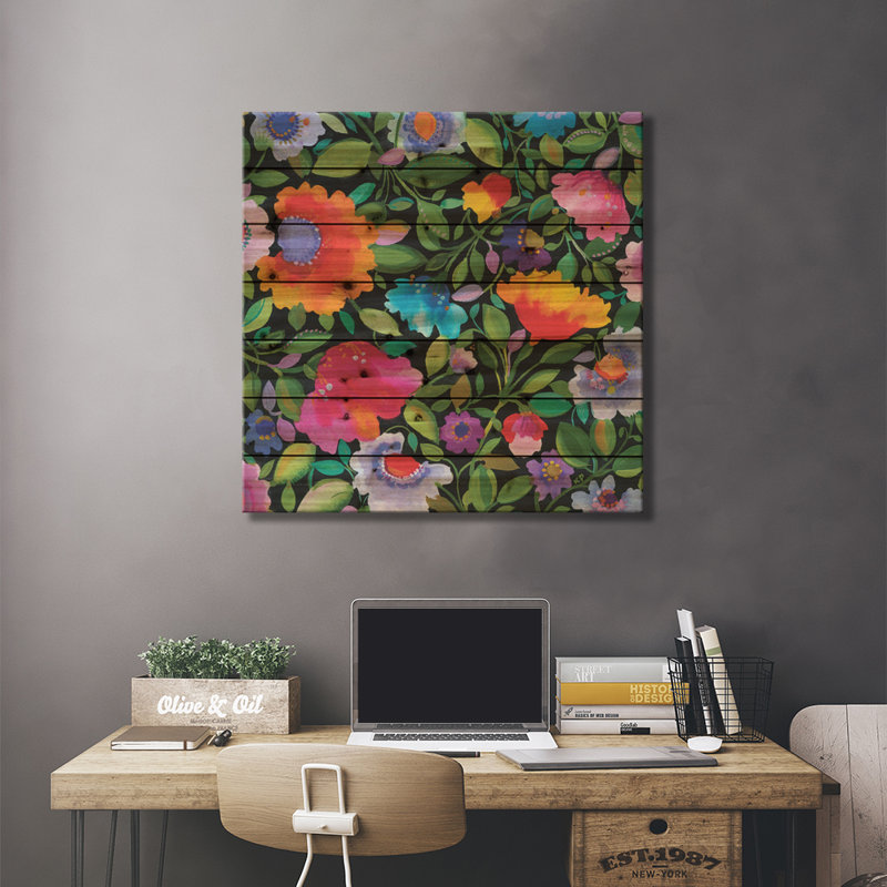 «India Garden I on Wood» par Kim Parker, reproduction