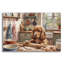 Art mural en verre acrylique épique «Cocker Spaniel In The Kitchen» par Rich Monet, 16 po x 12 po-1894885202