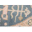 Tapis turquoise Royal Oushak 7 pi 11 po x 7 pi 9 po