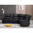 Elroy Faux Leather Power Reclining Sectional with LED-1010470922