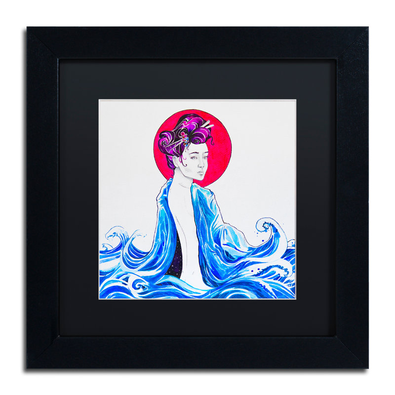 Henry Yume par Henry - reproduction d'art sur toile, H 11 po x l 11 po, Noir, Cadre noir