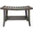 Coastal Vogue Harmony 30" Teak Shower Bench with Shelf Antique Gray Shower Bench for Inside Shower
