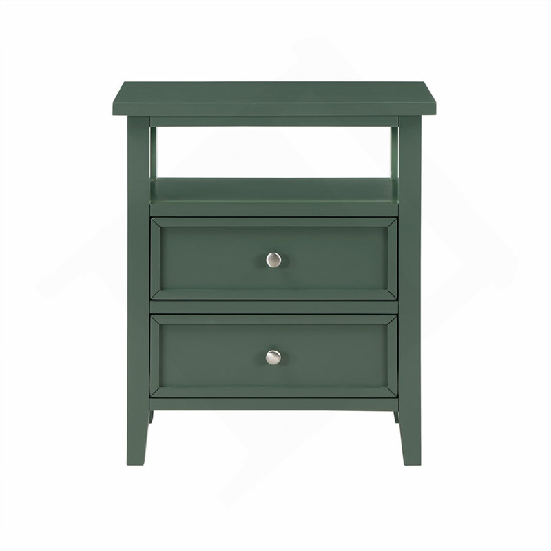 Vintage Green 2 Drawer Nightstand