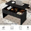 Table basse à plateau relevable avec rangement-1601587860