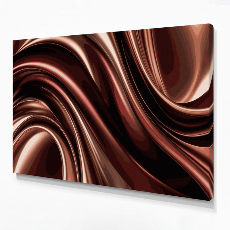 Gradient Abstract 66 Brown Canvas Wall Art, 20" H x 24" W