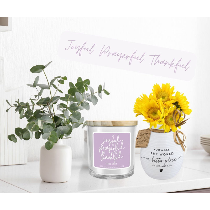 Bougie en pot légèrement parfumée avec support en verre