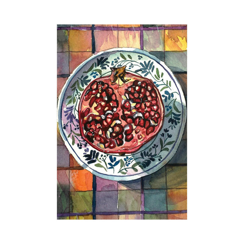Pomegranate Delight 1 Piece Wrapped Canvas Painting, 66.04 cm H x 45.72 cm W x 3.175 cm D