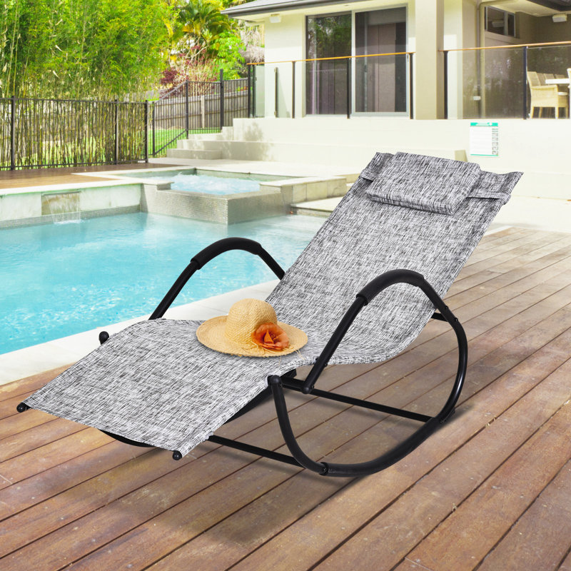 Corrinne Metal Outdoor Chair, Grey/Black