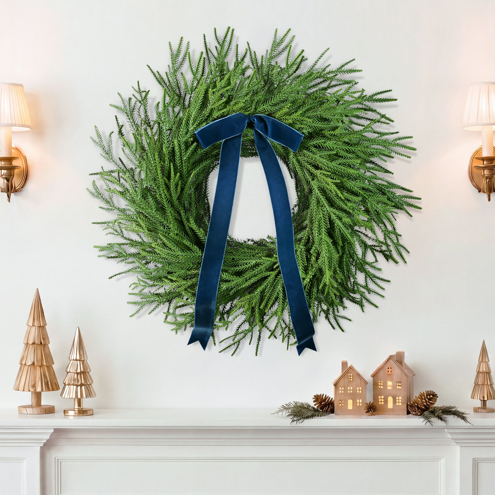 24" Pine Christmas Wreath