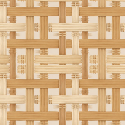 Rouleau de papier peint pelez et collez Panier en osier amovible sans soudure l 23,6 po x H 118 po