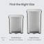 Grande poubelle de cuisine en acier inoxydable 19 gallons avec couvercle à fermeture douce et rebord à collerette-106273490