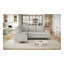 Canapé-lit en forme de L 88,2 po Canapé-lit polyvalent avec beaucoup d'espace de rangement, deux porte-gobelets et deux ports USB pour le salon-796640662