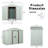 White 6ft X 5ft Outdoor Metal Shed - Robust Galvanized Iron Build, Panels, Airy Punched Vents, Sliding Door With Lock, Simple Assembly Process Storage Foundation, Frame, Doors, Padlock, Easy-118124208-118124209