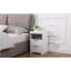 Table de chevet avec station de charge, table de bout à 2 tiroirs, table de bout en bois avec tiroir et tablette d'ouverture, table d'appoint pour chambre à coucher, blanc-970465566