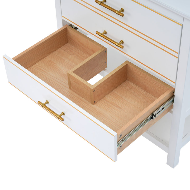 Meuble-lavabo 30 po avec 2 tiroirs et tablette de rangement ouverte, lavabo non inclus
