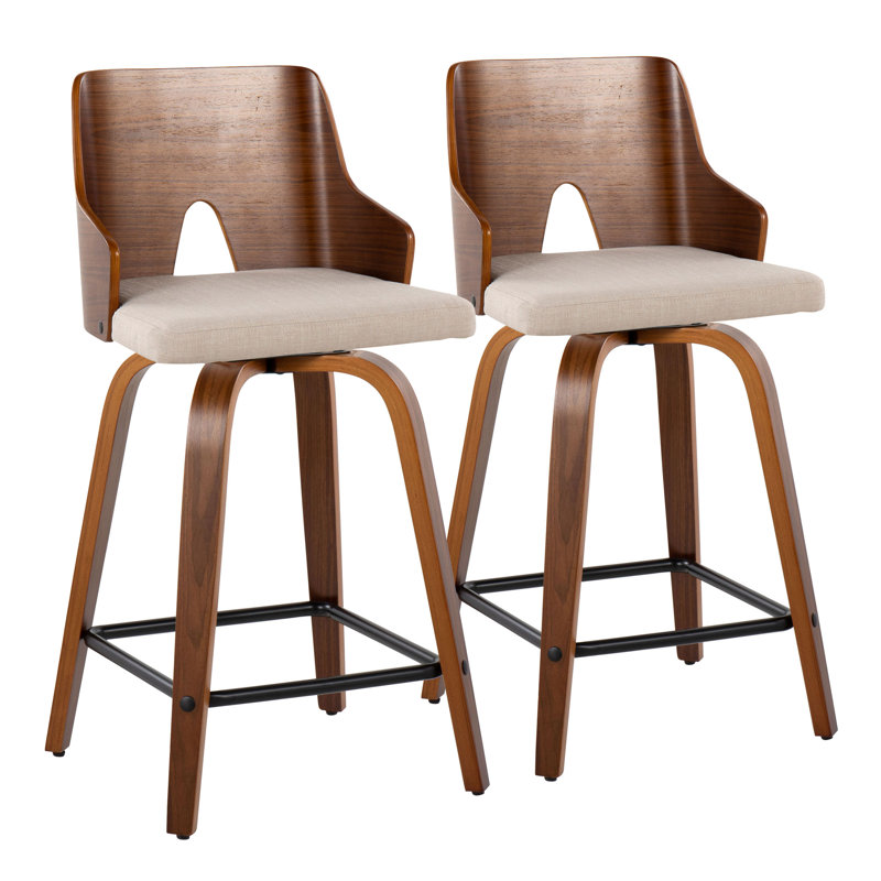 Lakyia Swivel Upholstered Counter Stool, Counter Stool (24” Seat Height)