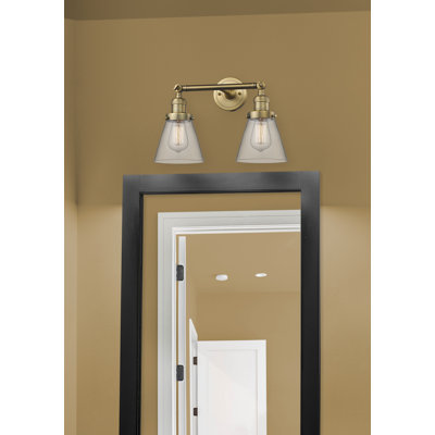 Éclairage de meuble-lavabo inclinable 2 lumières Cone