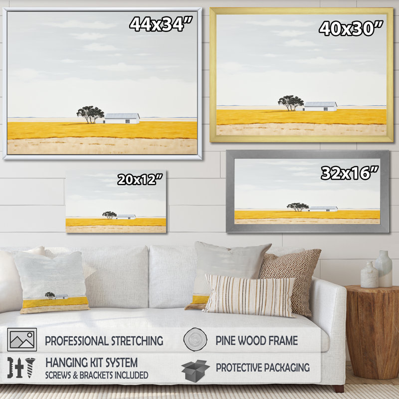 Prayies Endless Meadows Scenery Minimalisme II, Toile tendue, H 16 po x l 32 po