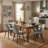 Chardee Upholstered Dining Chairs Faux Leather Waterproof Side Chair with Metal Frame-1629585643