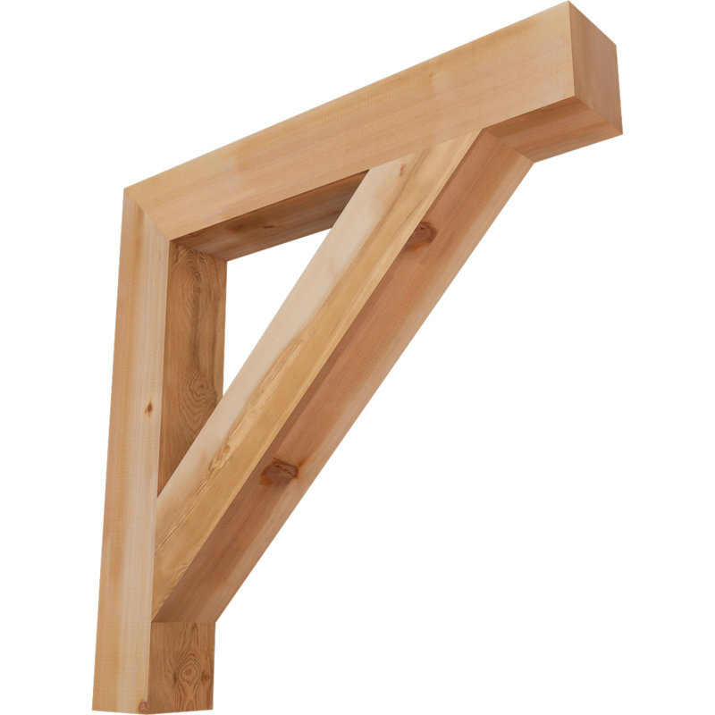 H 5,5 po x l 40 po x Support en bois / corbeau, H 40 po x l 5,5 po x P 40 po, Cèdre rouge