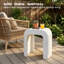 Table d'appoint en U Mgo, blanc moucheté-500940588-496530476