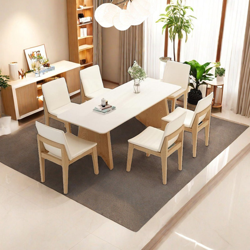 Table de salle à manger scandinave, H 29,52 po x L 86,61 po x l 39,37 po