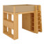 Lit mezzanine avec armoire intégrée, tiroirs, étagères et éclairage DEL d'ambiance pour un rangement gain de place-1950523614-1951213386