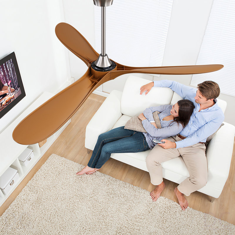 Ventilateur de plafond extérieur 60 pouces sans lumière 3 pales ABS avec commande intelligente APP